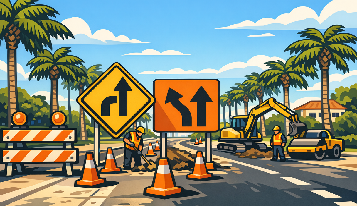 Lane closures set for Cape Coral Parkway East six-lane project cover image