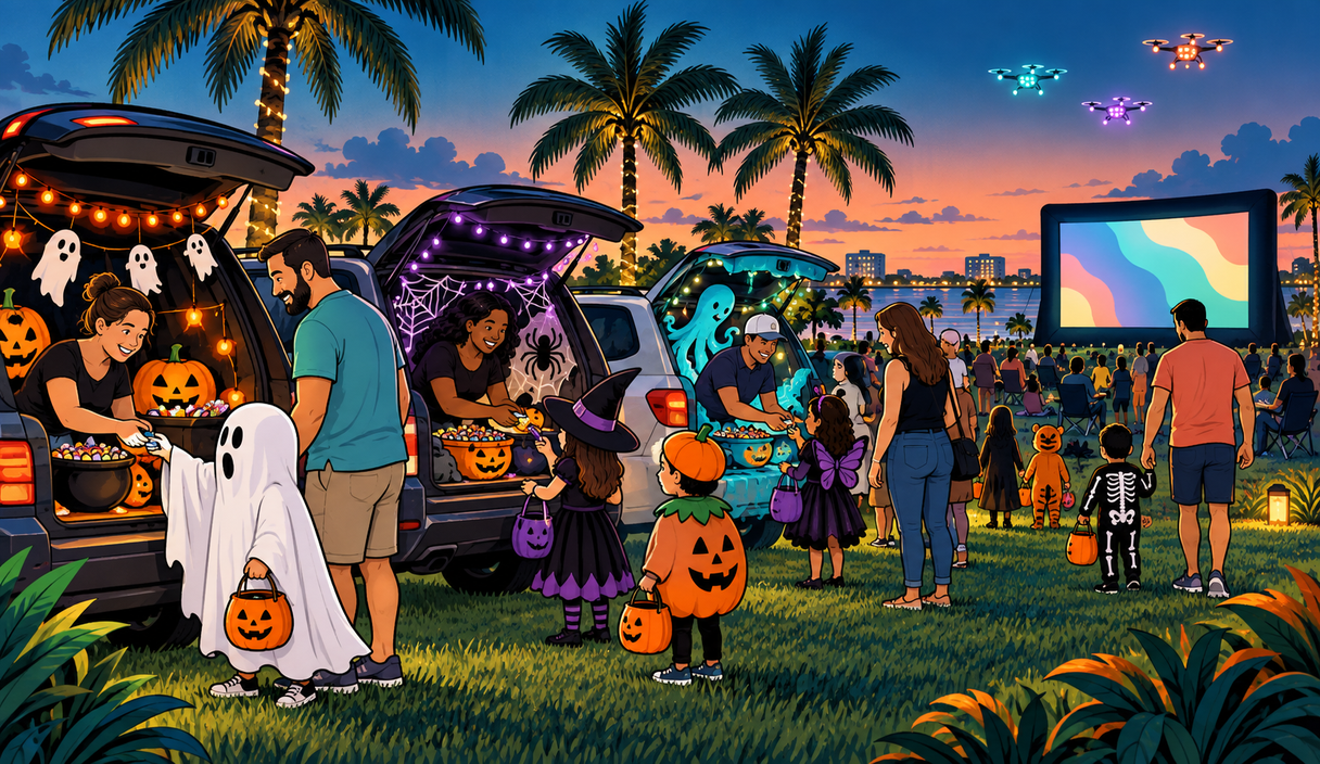 Cape Coral’s free Trunk or Treat adds a drone show and Halloween movie cover image